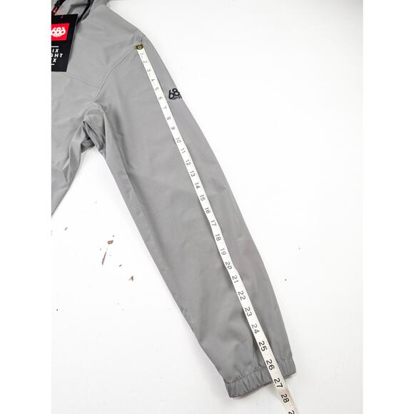 686 Men's Medium UNIX Full Zip Shell Jacket - Light Gray - Picture 9 of 10